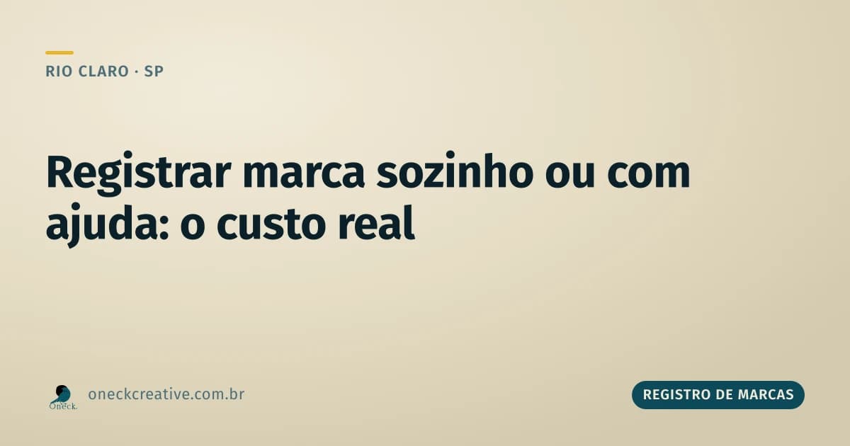 Registrar uma marca sozinho ou com ajuda: quanto custa cada caminho, em Rio Claro