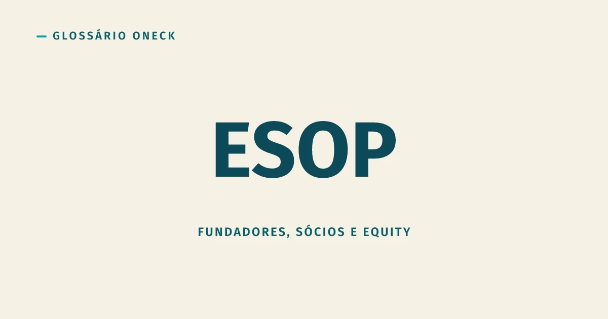 ESOP: opção de compra de ação, não ação de verdade